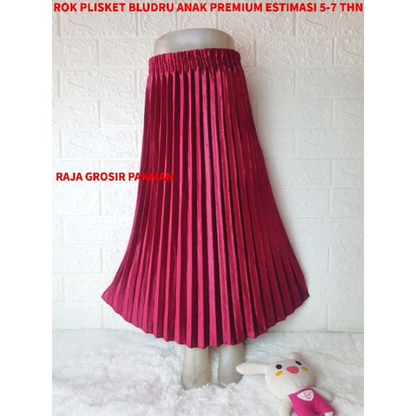 Rok Plisket Bludru Anak Premium Usia 1-7 Tahun