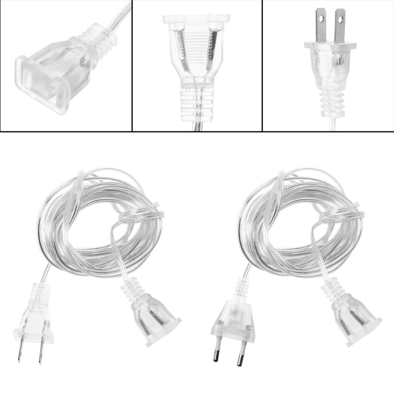 Btsg 3.5m 100W EU US Plug AC Kabel Listrik 2cabang Kabel Listrik Pengganti Kabel Power