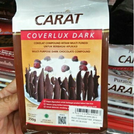 

DCC Puratos Carat Coverlux Dark 250 gr coklat compound serbaguna