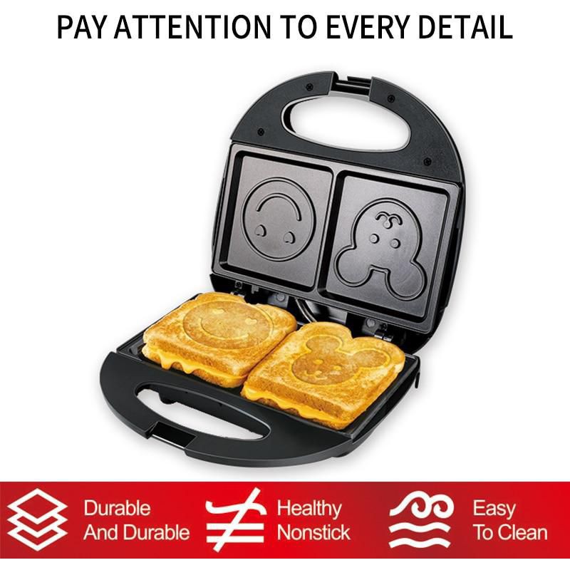 Sonifer SANDWICH WAFFLE MAKER CETAKAN KARTUN ROTI SANDWICH CETAKAN EMOTICON