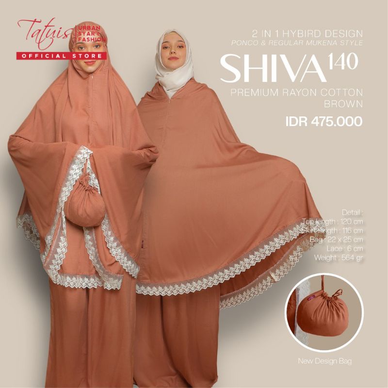 MUKENA TATUIS SHIVA 140 SERIES 2 IN 1 DEWASA REGULER KATUN RAYON PREMIUM