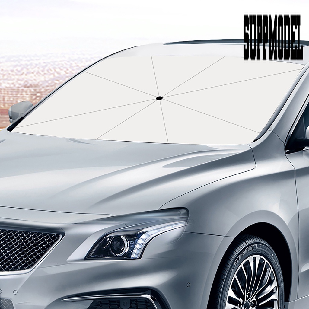 &lt; Auto Sunshade &gt; Payung Lipat Extendable Tahan Lama Mudah Digunakan Untuk Kaca Depan Mobil