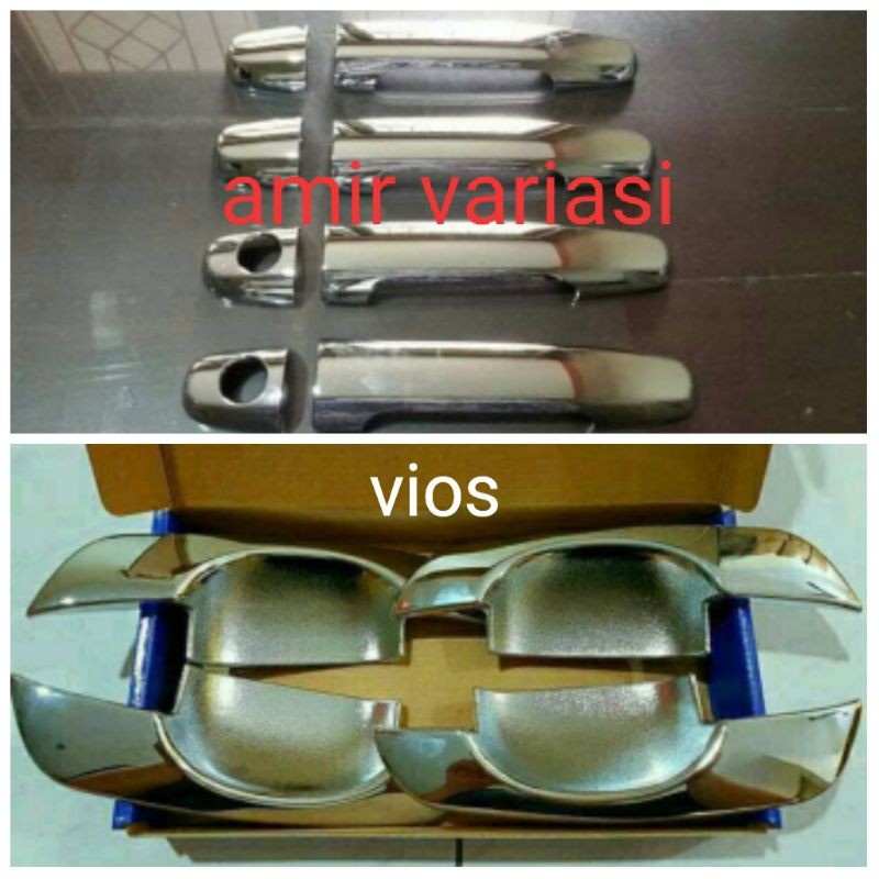 Toyota Vios paket outer mangkok dan cover door handle chrome