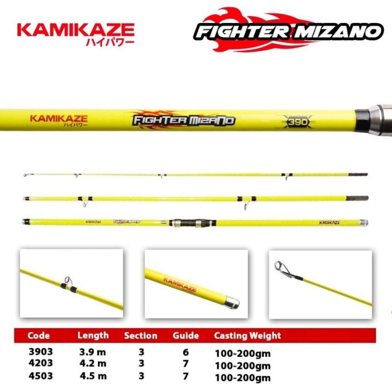 JORAN SURF KAMIKAZE FIGHTER MIZANO 390 420 450 CARBON ROCK FISHING ROD