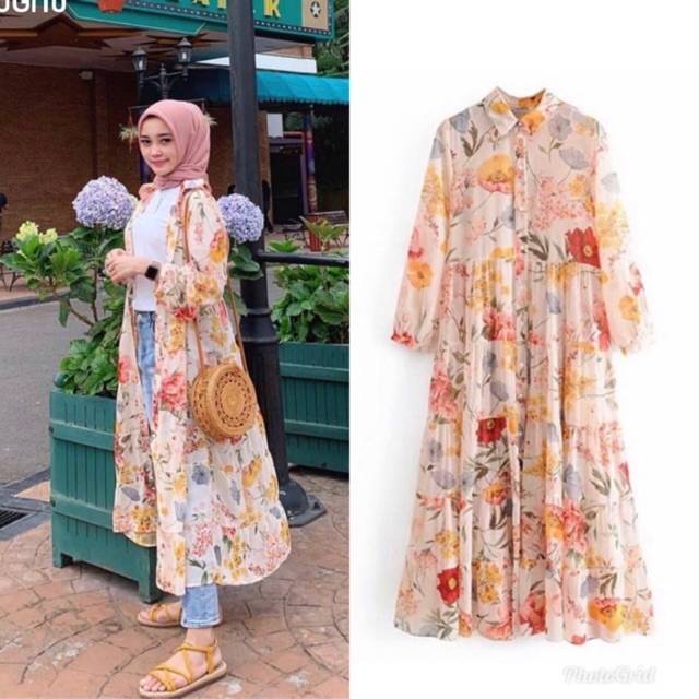 TUNIK NAGITA /  DRESS NAGITA / BISA SERAGAM / ZARA FLORAL