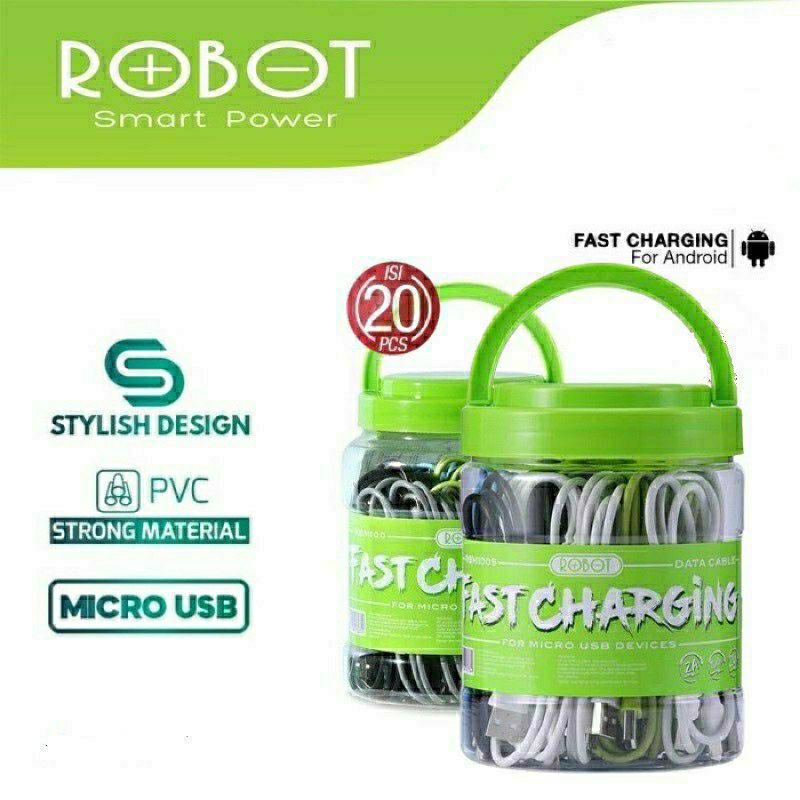 Kabel Data Robot RBM100S Kabel Data Micro USB Isi 20 Pcs Original