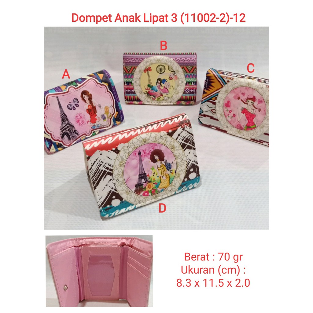 Dompet Anak &amp; Wanita Lipat 3 ( 11002-2 ) 12