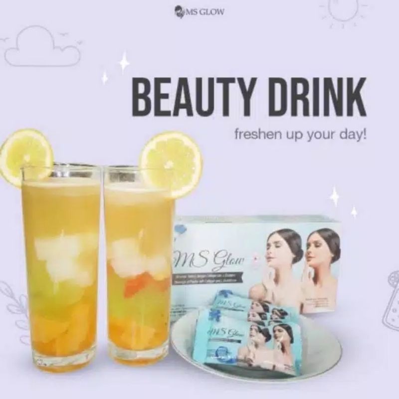 MINUMAN PEMUTIH BADAN MS GLOW (BISA COD)