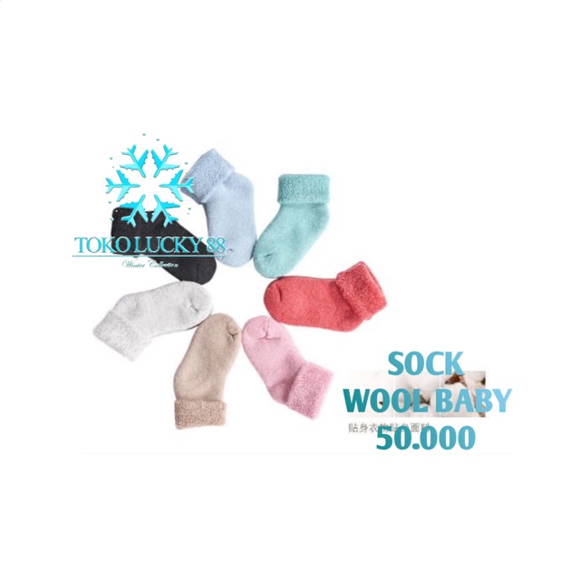 IMPORT MOLLAD Sock Wool Baby Kaos kaki rajut wool anak musim dingin