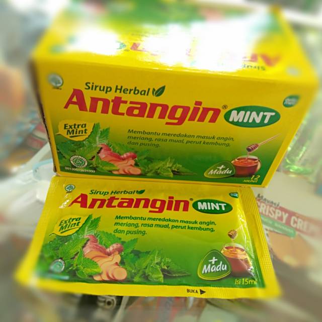 Antangin mint, habbatussauda dan JRG ( Jahe Royal Jelly Gingseng ) sachet