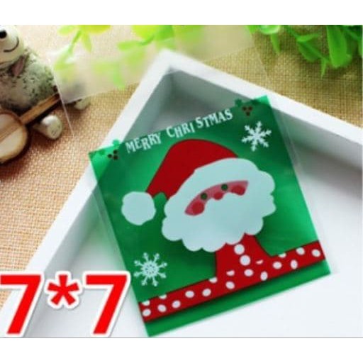 

CVCV155 PLASTIK COOKIES/ PERMEN/ KUE/ COKLAT SANTA CLAUSE GREEN 7X7