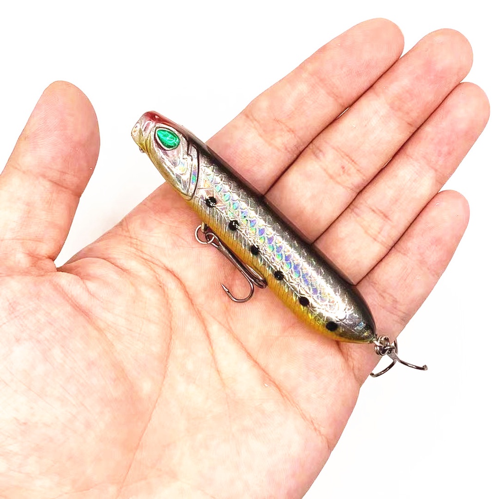 1Pcs New Popper Umpan Pancing Fishing Lure Minnow 8cm 12g Swimbait Bass Wobbler Kail Floating Bait Tackle