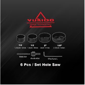 PROMO YUKIDO HOLESAW KIT 16PCS HOLE SAW KIT MATA BOR KAYU BULAT Pelubang Kayu Box Plastik SET 13pcs MULTIFUNGSI