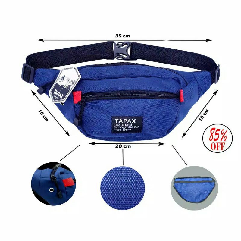 Waistbag Tapax Model Pispal Pria Tas Pinggang Bersepeda Cowok Keren