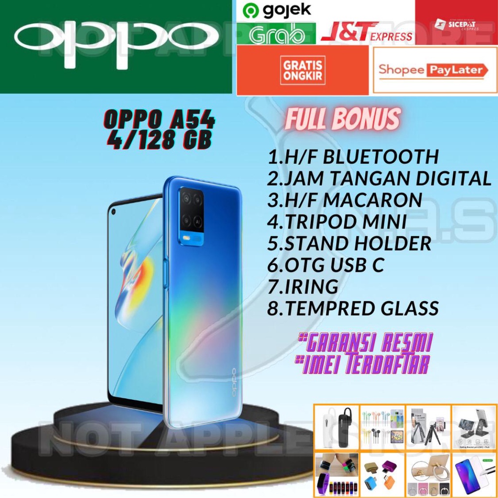 OPPO A54 RAM 4/64GB 4/128GB 6/128GB NEW BARU GARANSI RESMI