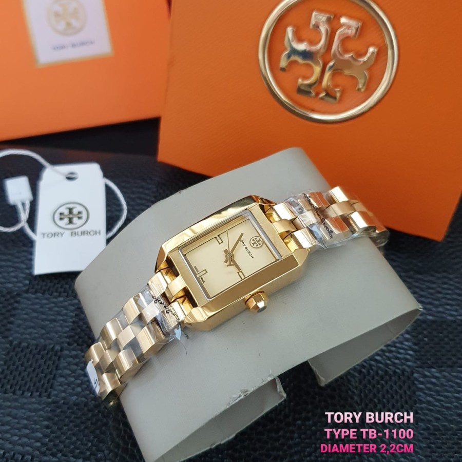 [ ORIGINAL - BERGARANSI ] JAM TANGAN WANITA TORY BURCH TB1100 STAINLESS STEEL