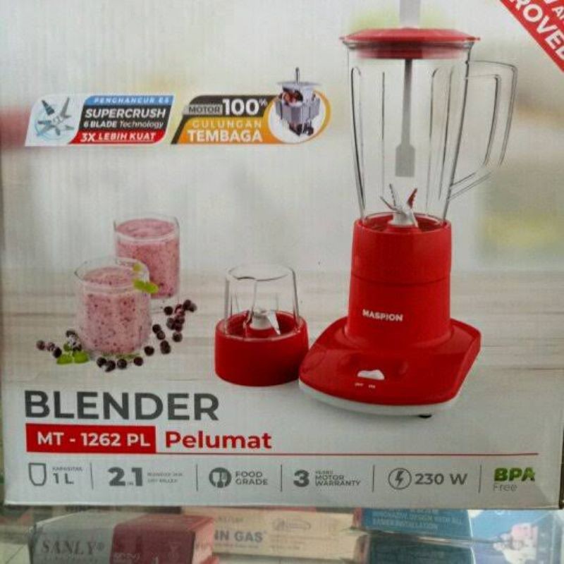 Blender Maspion MT 1262 PL Plastik Original Baru dan Bergaransi Resmi