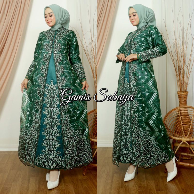 GAMIS SABAYA // BAHAN TILLE BORDIR FULL PREMIUM // ORIGINAL BY PELANGI JAYA