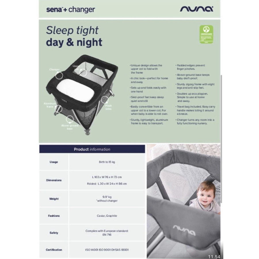 Nuna Sena With Changer - Matras Tidur Bayi