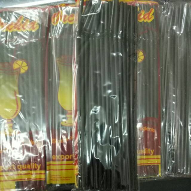 Sedotan bengkok SPARTA hitam (x5)