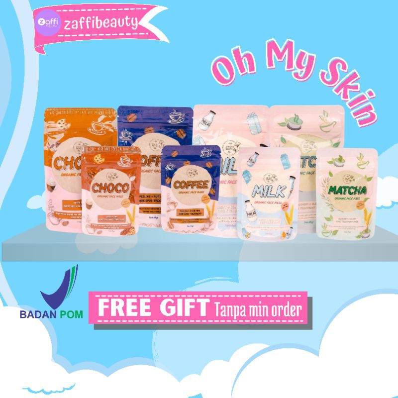 Masker OhmySkin | OhmySkin Masker Organik Bpom | Masker Wajah Organik | Masker Viral - zaffibeauty