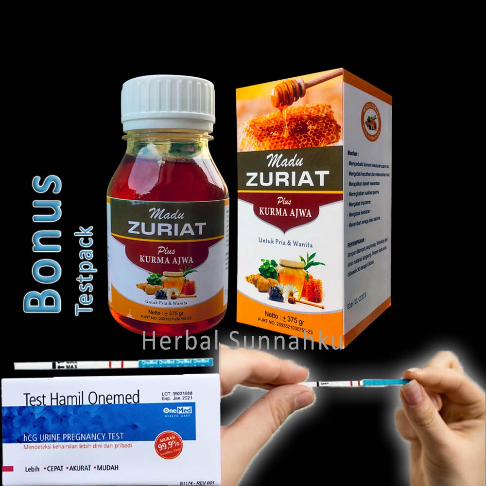 

Madu Zuriat Plus Kurma Ajwa 375gr + Testpack (Untuk Test Kehamilan)