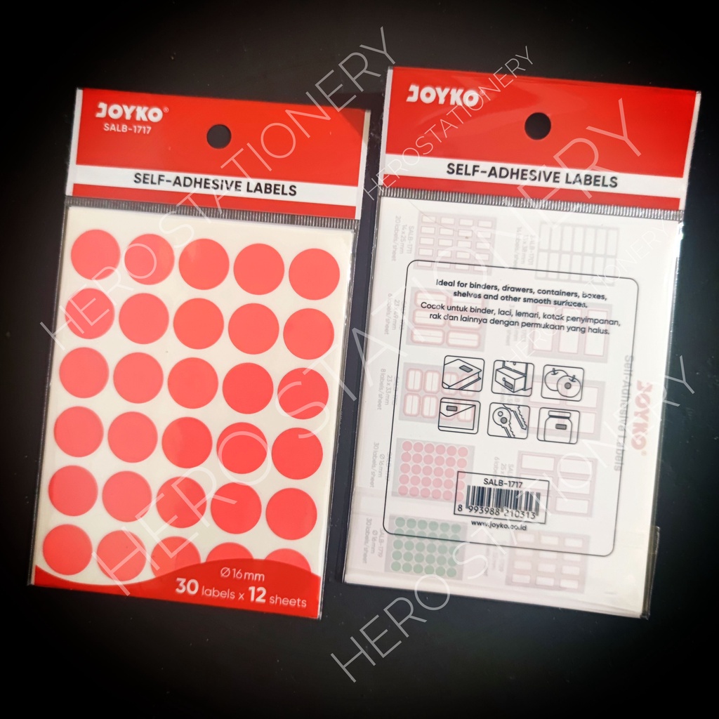 

Sticker label reward self adhesive labels bulat polkadot joyko SALB warna