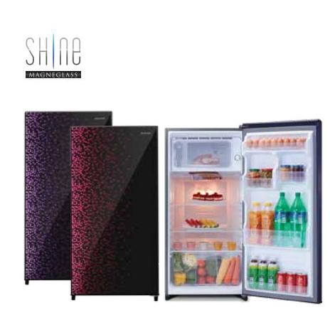 SHARP KULKAS 1 PINTU 133L SJ-X165MG-MR SHINE MAGNEGLASS - MERAH HEMAT2114