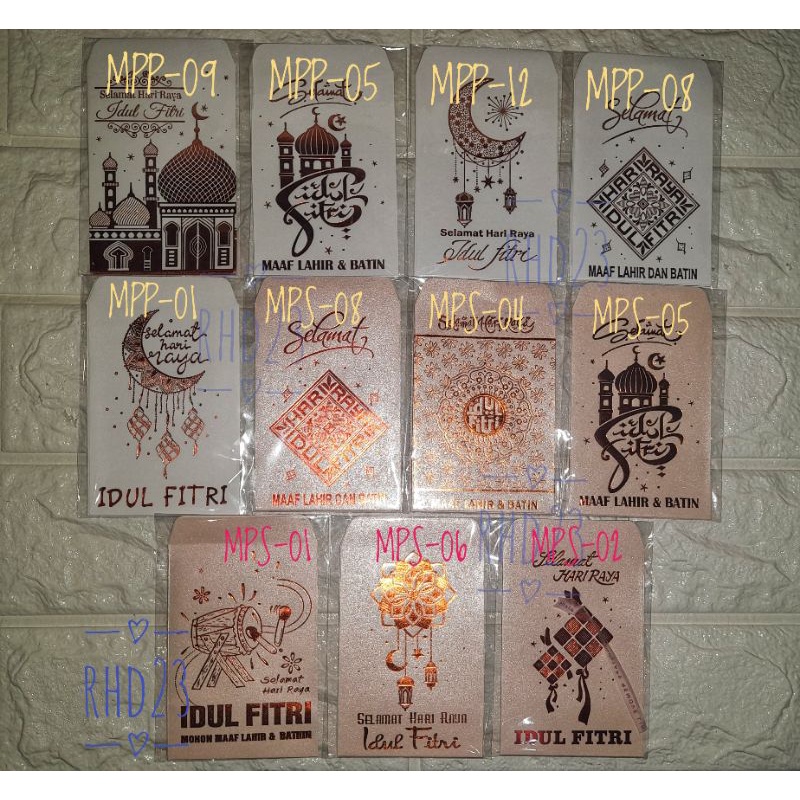 

Amplop Lebaran Idul Fitri HOLOGRAM PREMIUM dengan POLY ukuran M isi 5lembar