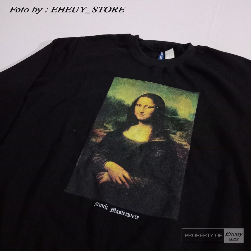 CREWNECK H&amp;M Monalisa Raise Your Game Los Angeles park of lao Crewneck hitam h&amp;m sweater h&amp;m ori