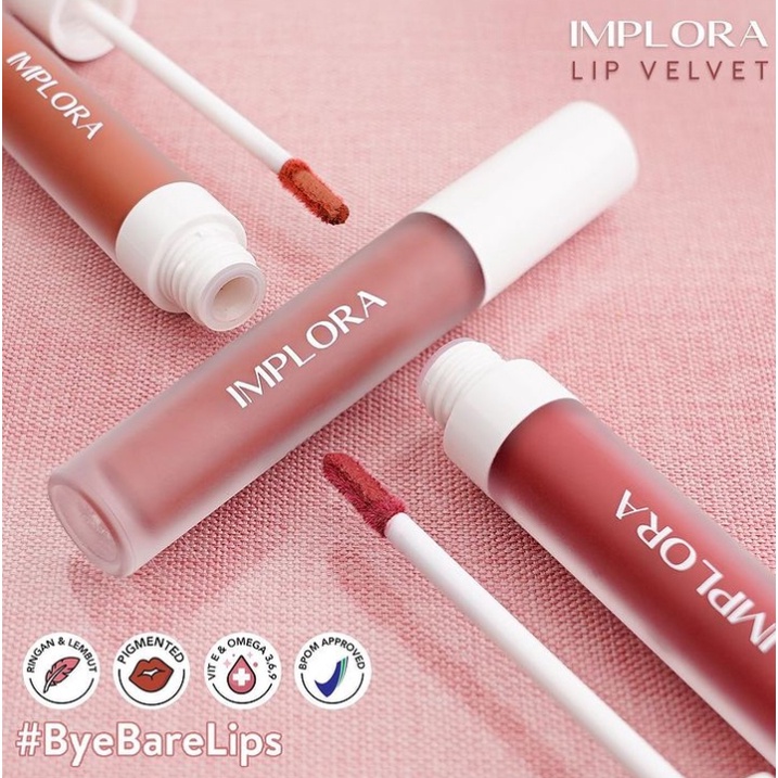 IMPLORA LIP VELVET MATTE LIPCREAM VELVET BPOM ORIGINAL