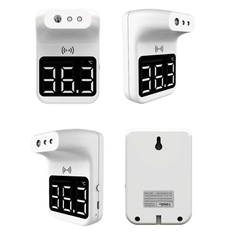 MINI THERMOMETER INFRARED DIGITAL OTOMATIS CEK SUHU TUBUH STANDING DINDING NON KONTAK UNTUK FASUM