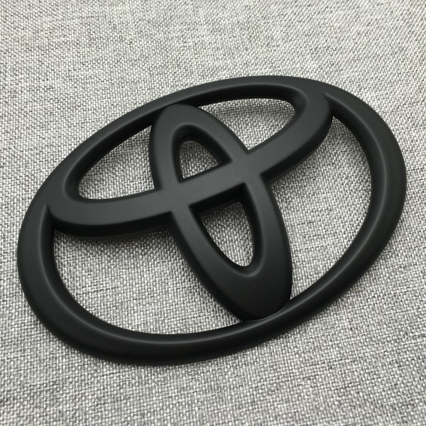 1pc Stiker Emblem Logo TOYOTA Bahan ABS Warna Hitam Matte Untuk Bagasi Mobil TOYOTA