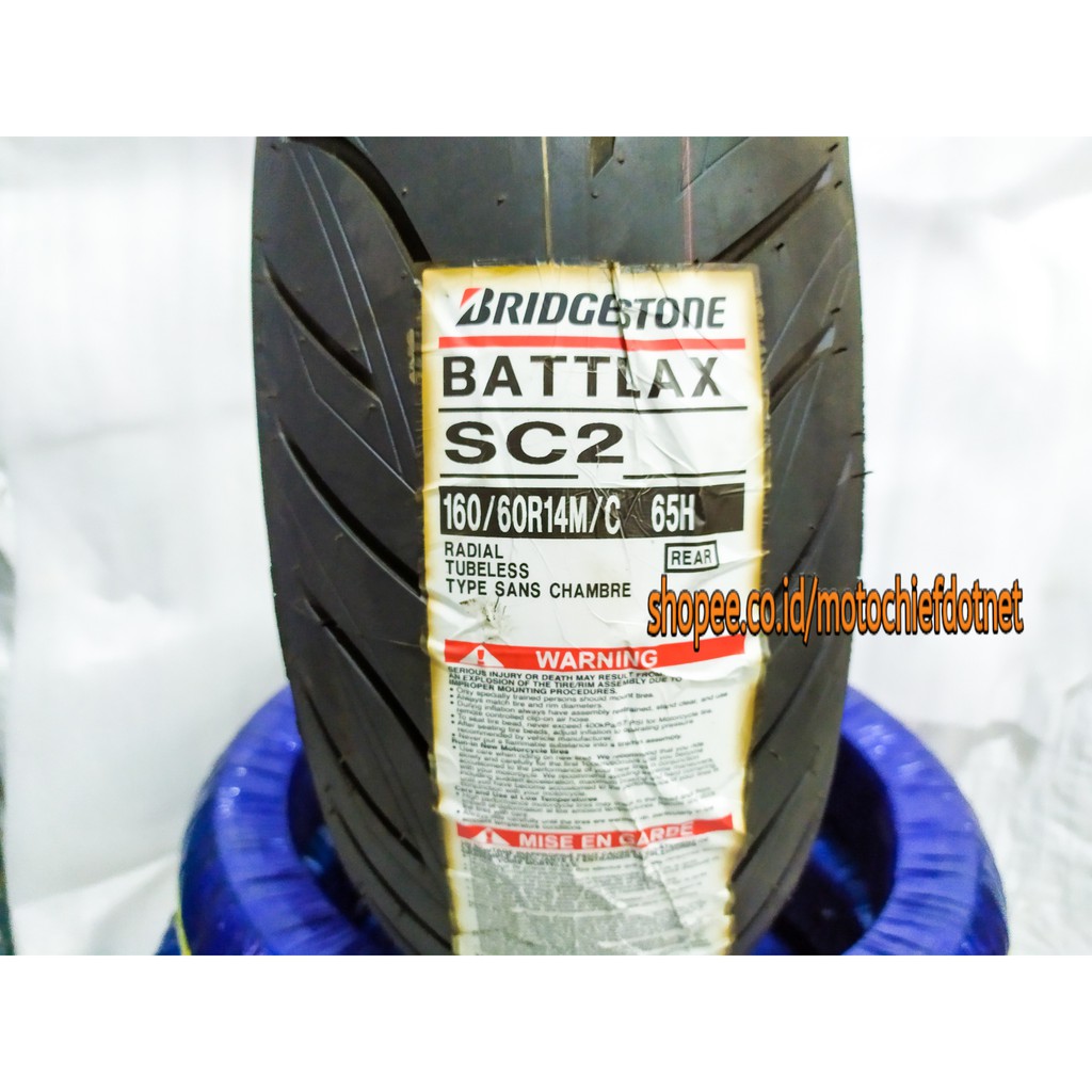 Ban Bridgestone Battlax SC2 160/60 - 14 Rear/Belakang Xmax Forza
