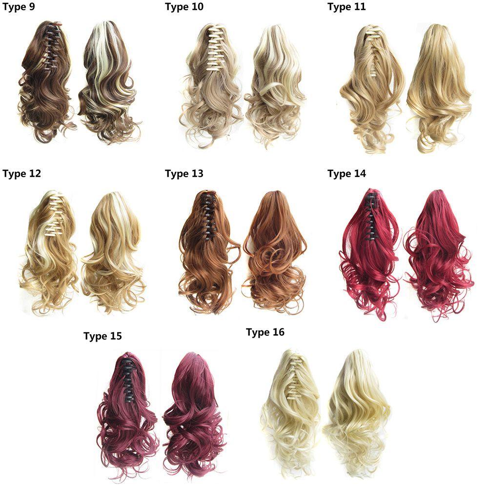 Wig Rambut Ekstensi Model Keriting Gelombang Bahan Sintetis Tahan Panas Untuk Wanita