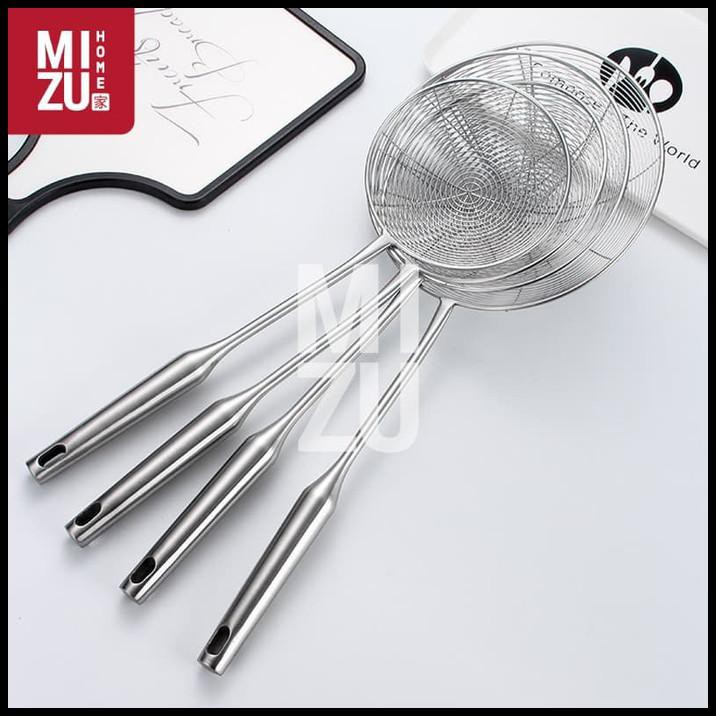 Uniageru Serokan Gorengan Tanpa Sambungan Tirisan Strainer Stainless - 19.5Cm