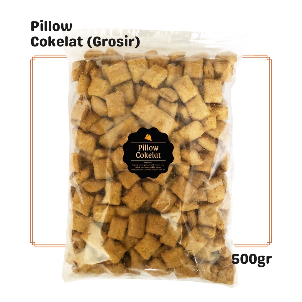 

SNACK KEKINIAN Pillow Cokelat (Grosir) 500gr / Snack Cemilan Kilo Kiloan / Camilan Manis Piloko