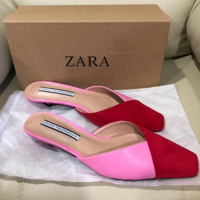 Sepatu Original flat shoes zara pink red
