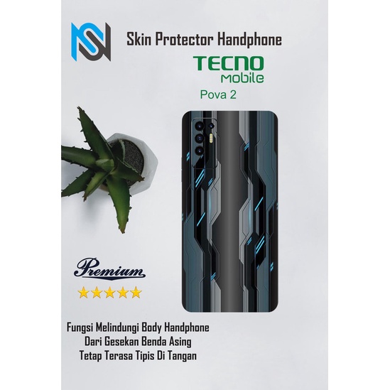Isi 2pcs Garskin Hp Tecno Pova 2 Motif wall - Free Custom Motif