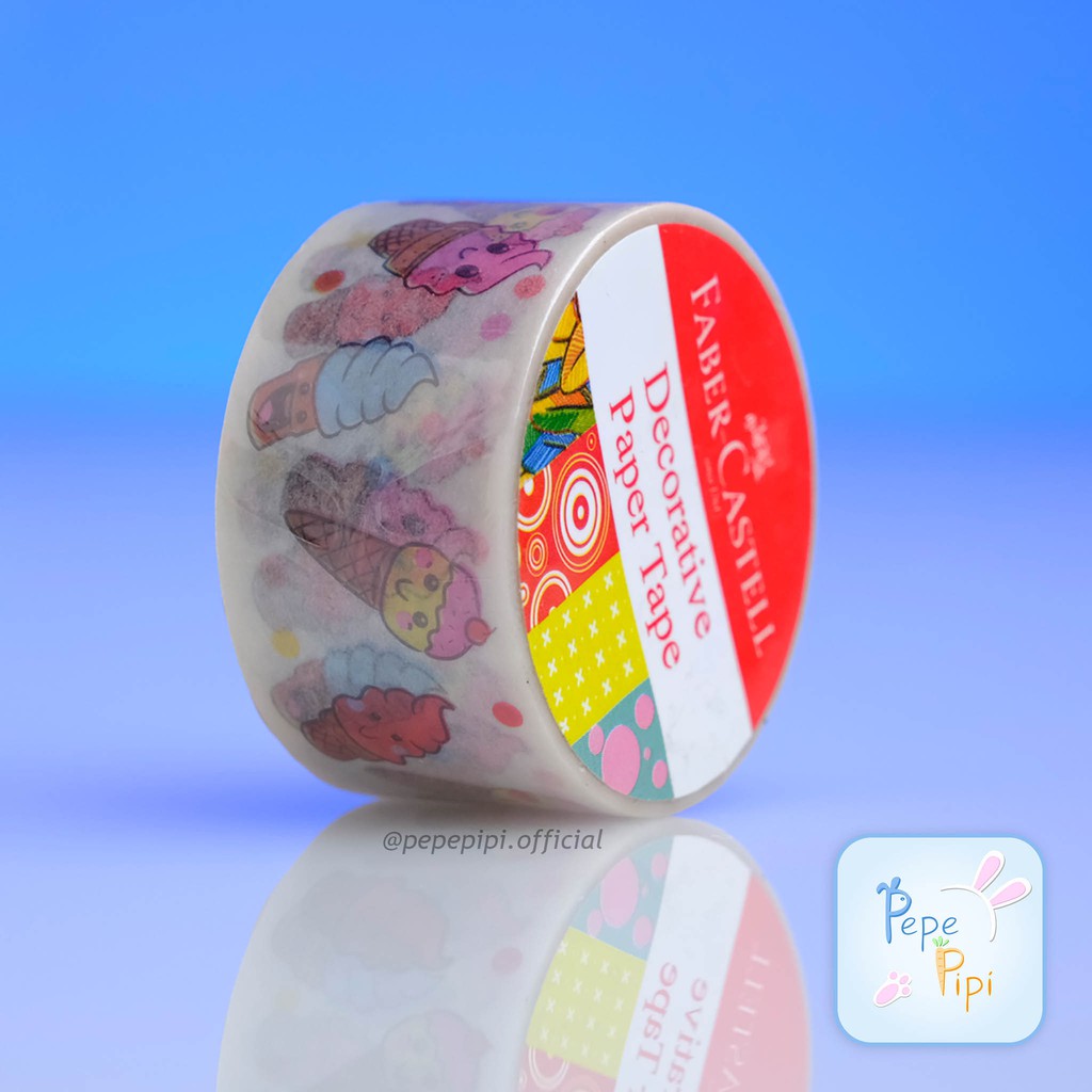 Washitape Faber Castell Decorative Tape Lakban Hias Bujo Solatip Motif Pattern Decor Book Washi