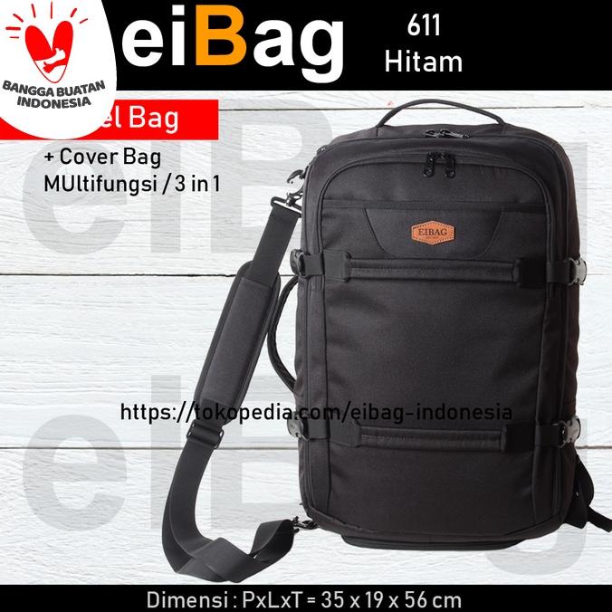 BISA COD Tas travel - Backpacker - Ransel multifungsi eibag 611 - Navy OBRAL Kode 1422