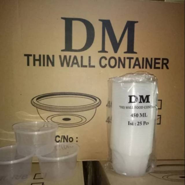 Kotak mangkok Makan Twinwall DM 450 ML bulat