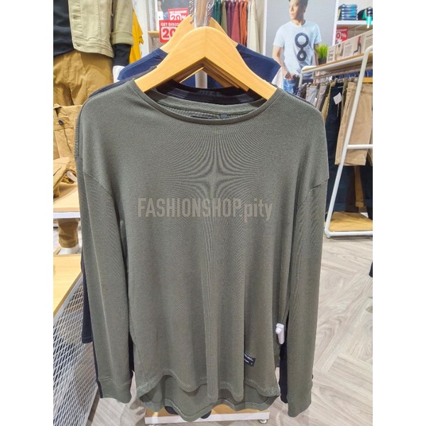 [100% ORIGINAL] KAOS PRIA LENGAN PANJANG POLOS GREENLIGHT WARNA ARMY DAN HITAM (HARGA TERBAIK)