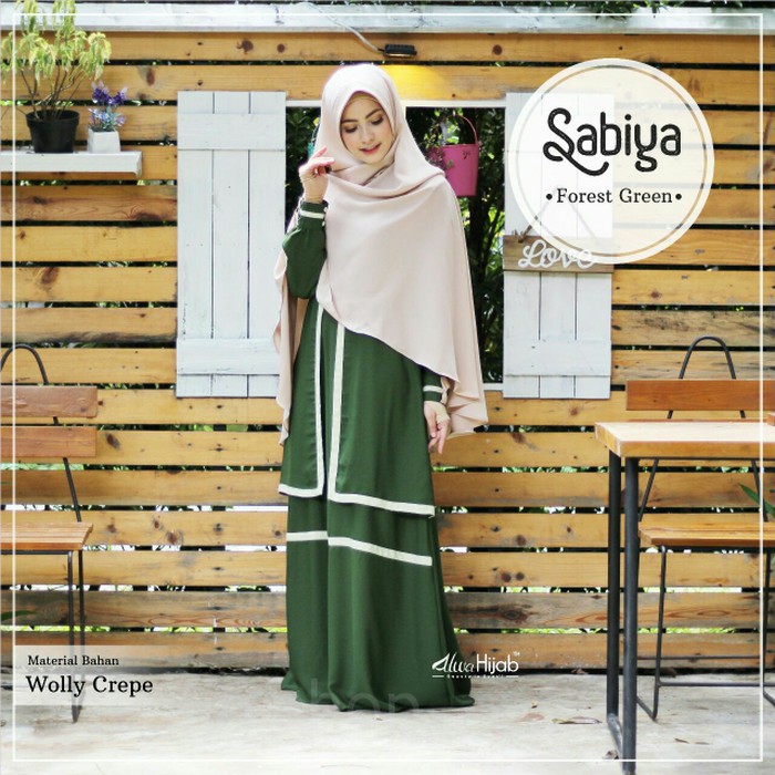 READY UP GAMIS SABIYA SET BUSUI WOLLYCRAPE CALTRI ALWA HIJAB