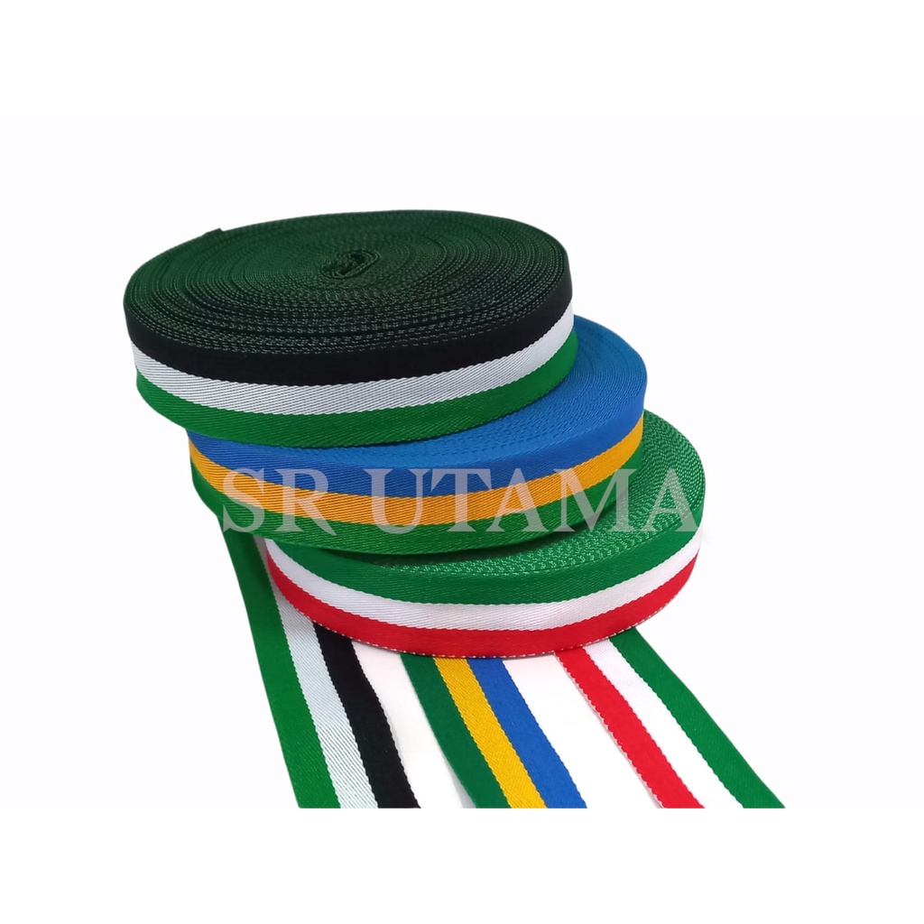 Tali Webbing Tape Motif 2,5 Cm / Tali Tas Bisban Polyester