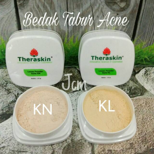 Original Theraskin Loose Powder Acne Kl Kn Bedak Tabur Acne Kuning Langsat Kuning Natural Shopee Indonesia