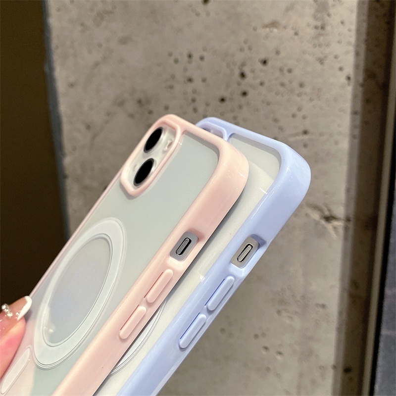 Case Magnetik Warna Permen Untuk IPhone 13 12 11 Pro X XR XS Max