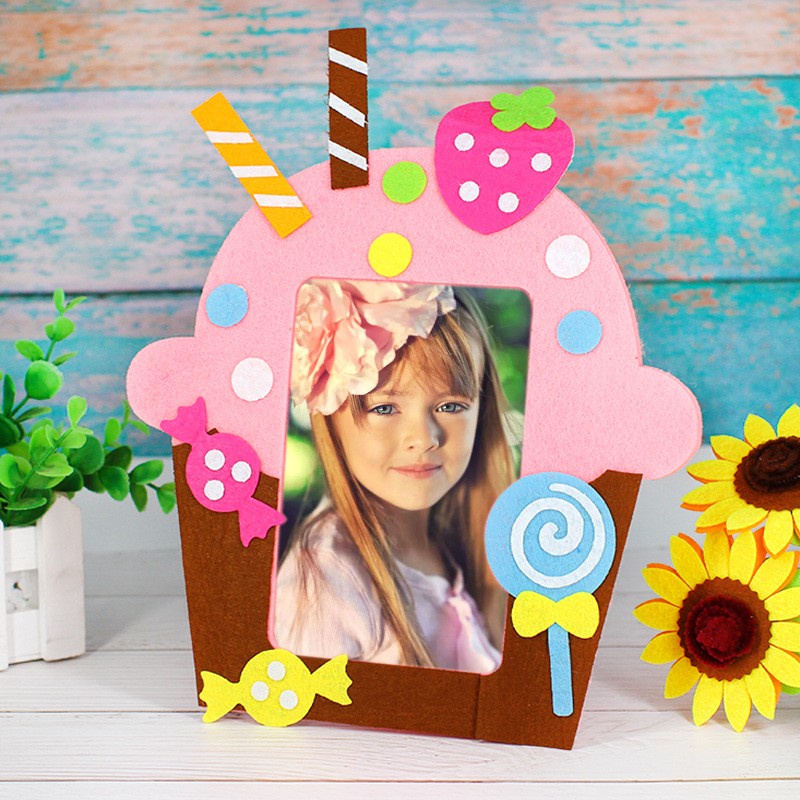 DIY Photo Frame FLANEL / Bingkai foto / art &amp; Craf anak / Frame bingkai anak DIY