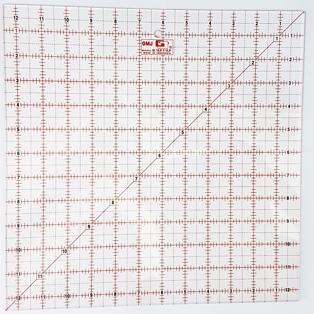 penggaris carft dan quilting 12,5x12,5 inchi - GMJ