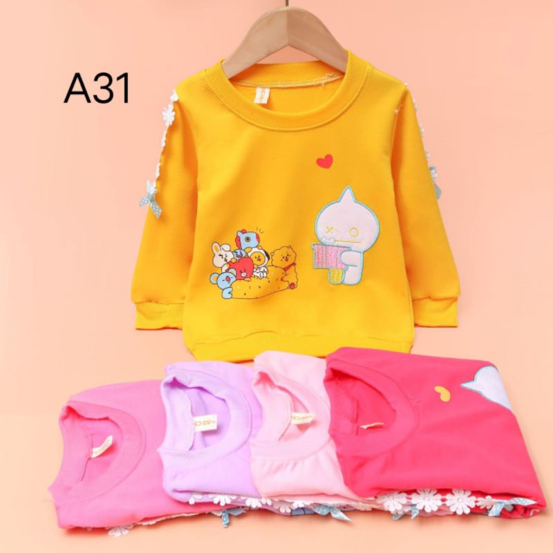 Sweater Anak Perempuan/Kaos Anak Perempuan Usia 2-10 tahun / Switer Anak import/Switer/Sweater anak